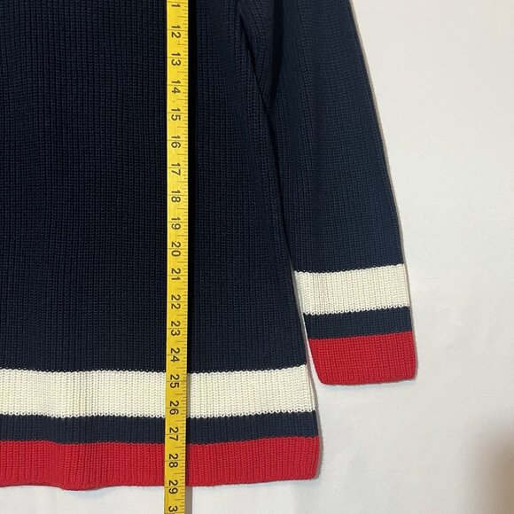 Talbots Knit Sweater Women’s Size L Petite Blue Cotton Blend Casual Coastal - Picture 8 of 10